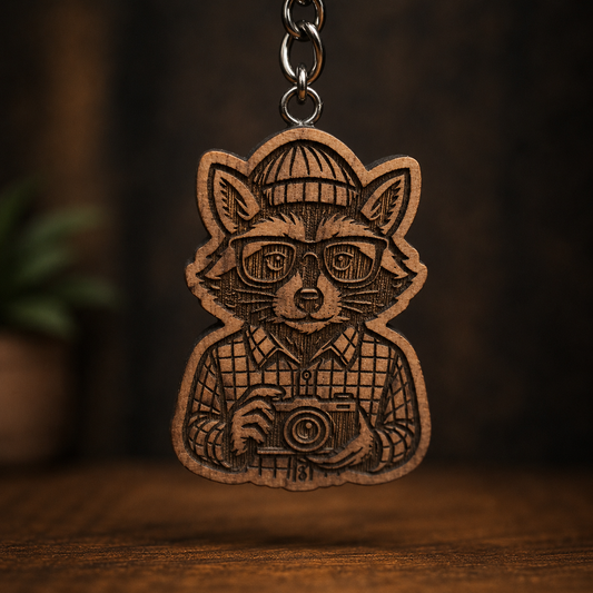 Trash Panda Photog Keychain