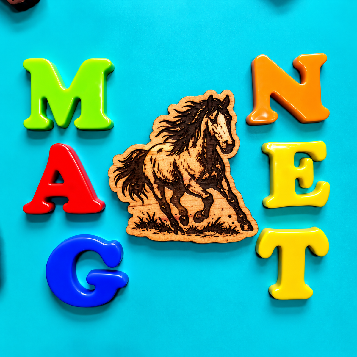 Running Horse Magnet | Horse Lover Gift | Aromatic Red Cedar