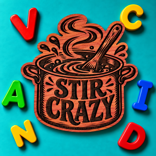 Stir Crazy Red Cedar Kitchen Fridge Magnet