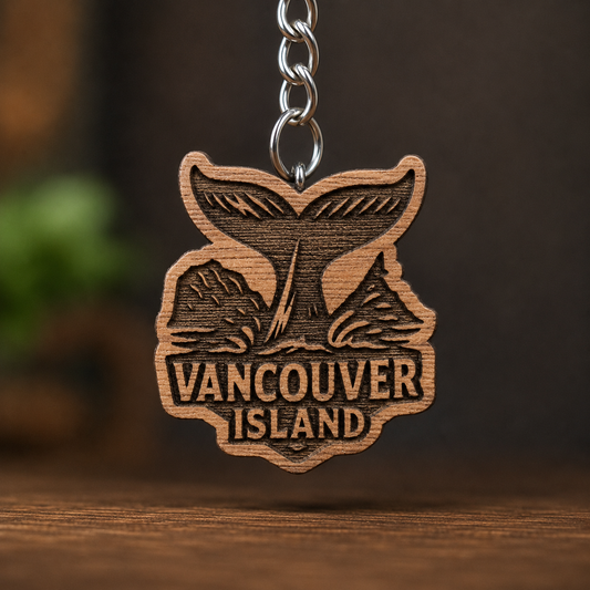 Vancouver Island Whale Tail Keychain