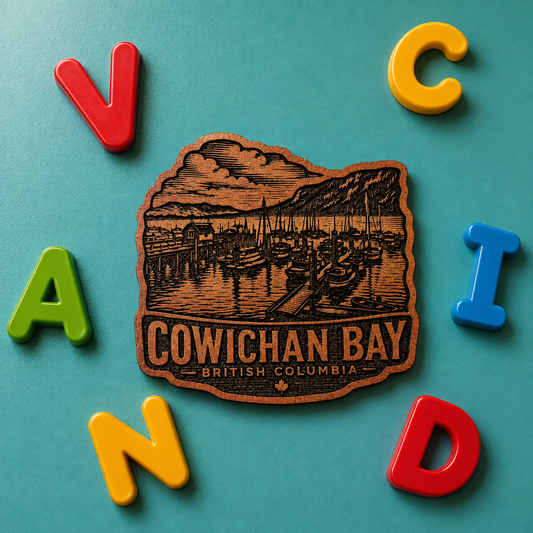 Cowichan Bay Dock Red Cedar Fridge Magnet
