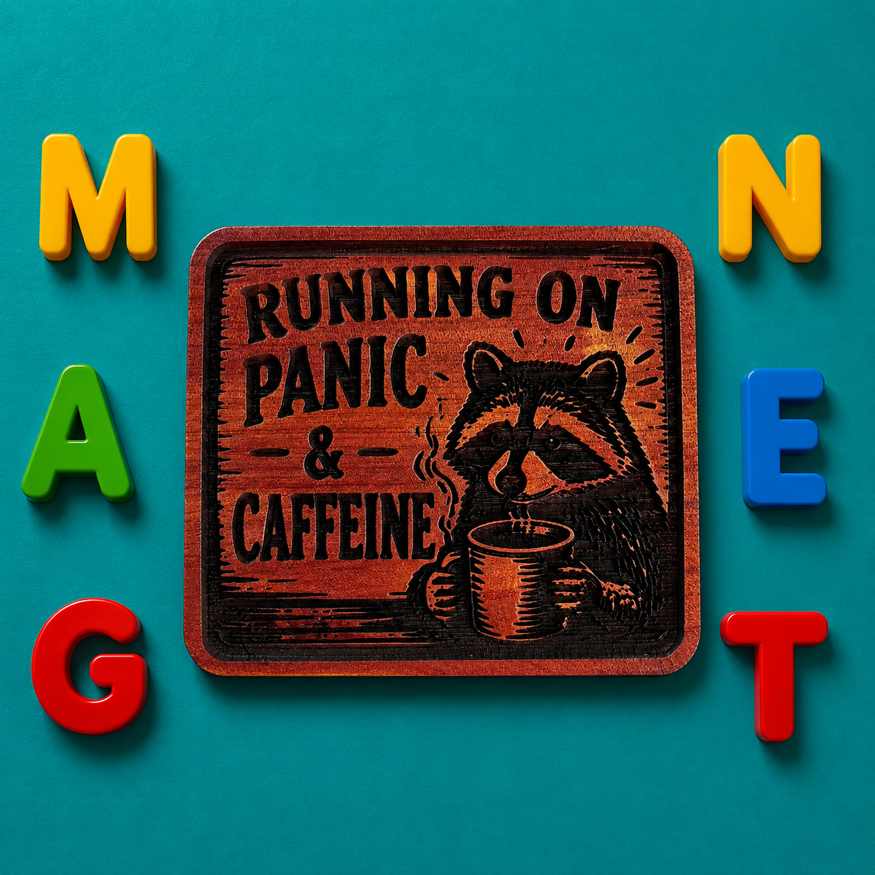 Running on panic and caffeine Magnet