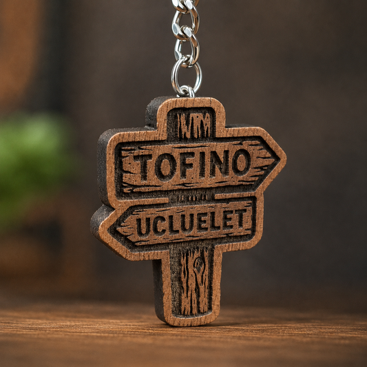 Tofino Ucluelet Sign Keychain