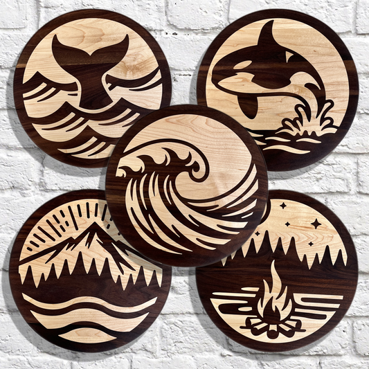 Porthole Series - Charcuterie Board Set – 5-Piece Pacific Westcoast-Inspired Collection