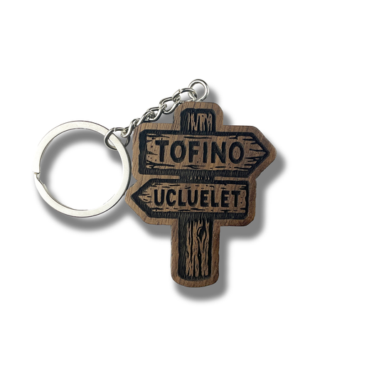 Tofino Ucluelet Sign Keychain (WS)