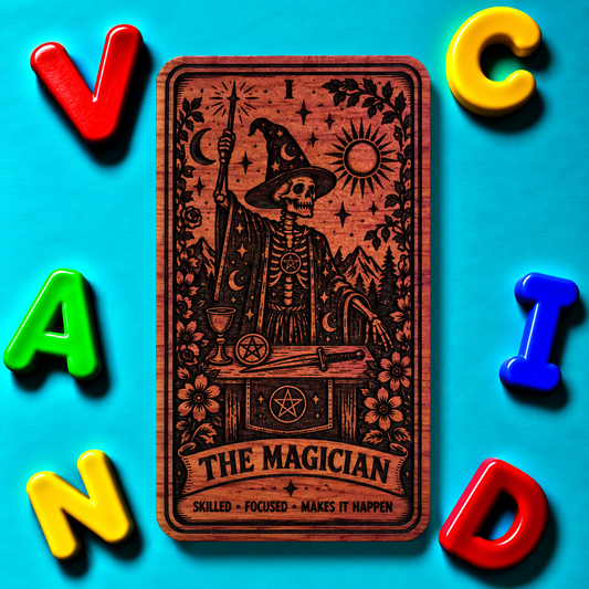 The Magician Tarot Card Magnet | Witchy Metaphysical Gift | Aromatic Red Cedar