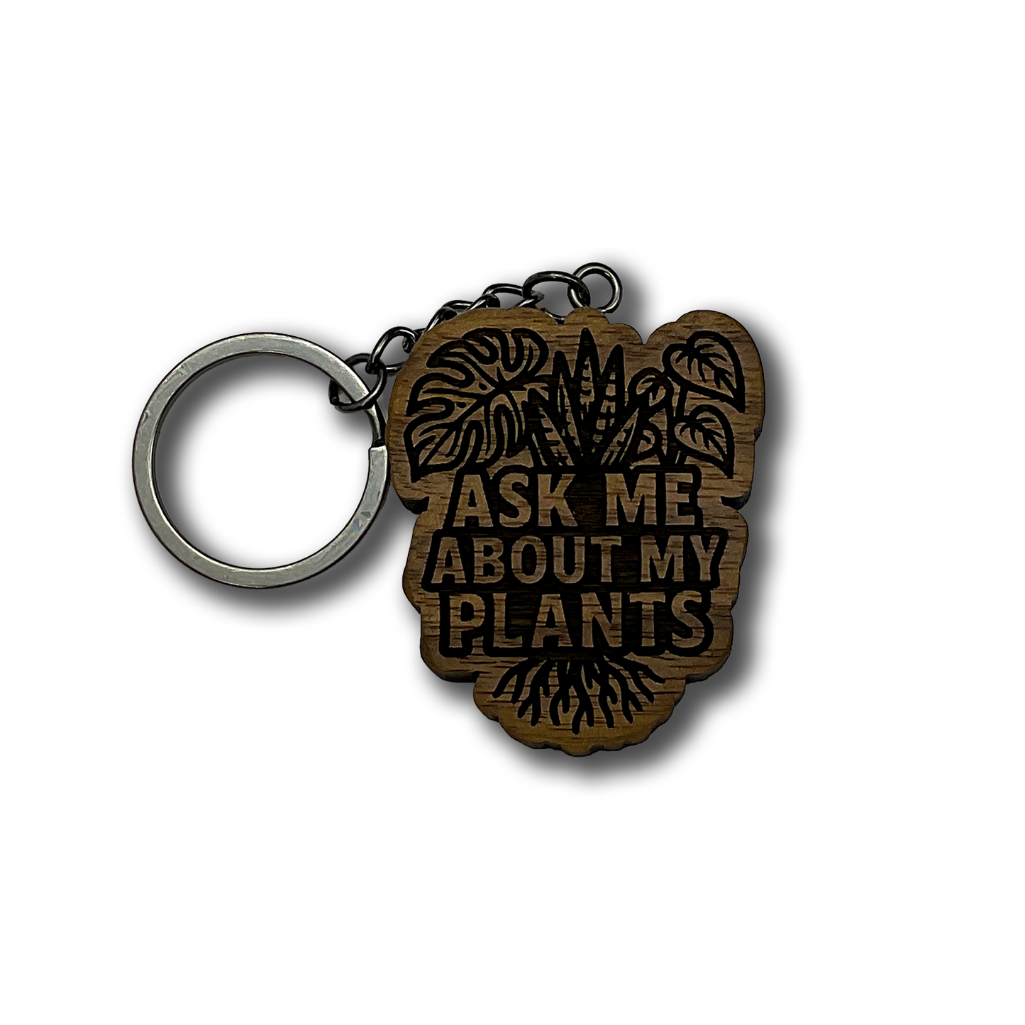 Ask Me About My Plants Keychain