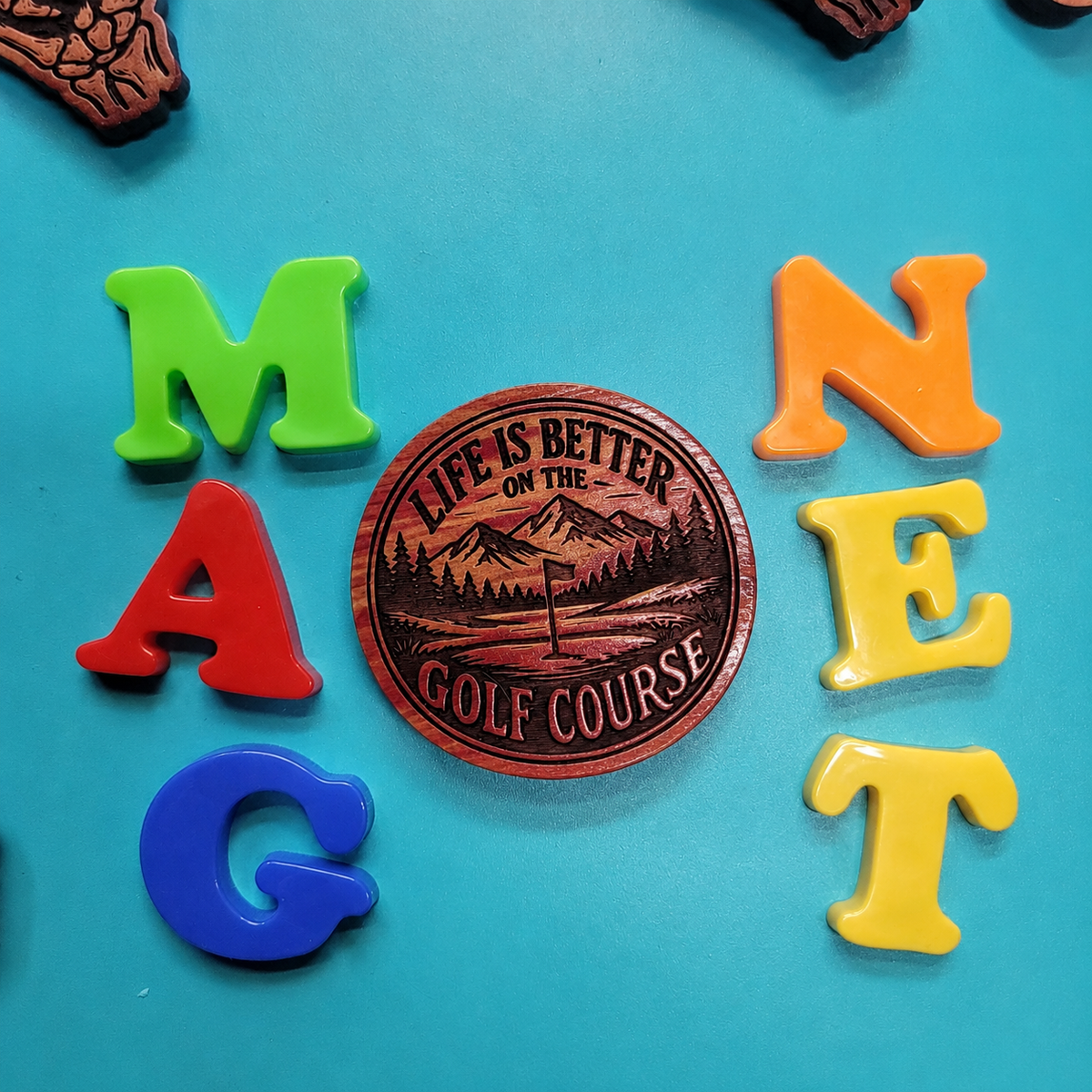 Life Is Better on the Golf Course Magnet | Golfer Gift | Aromatic Red Cedar