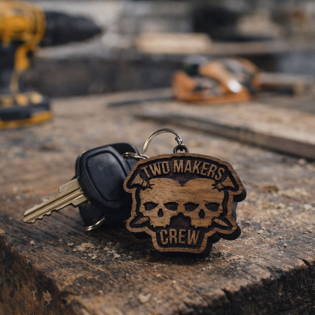 Premium Custom Walnut Keychains