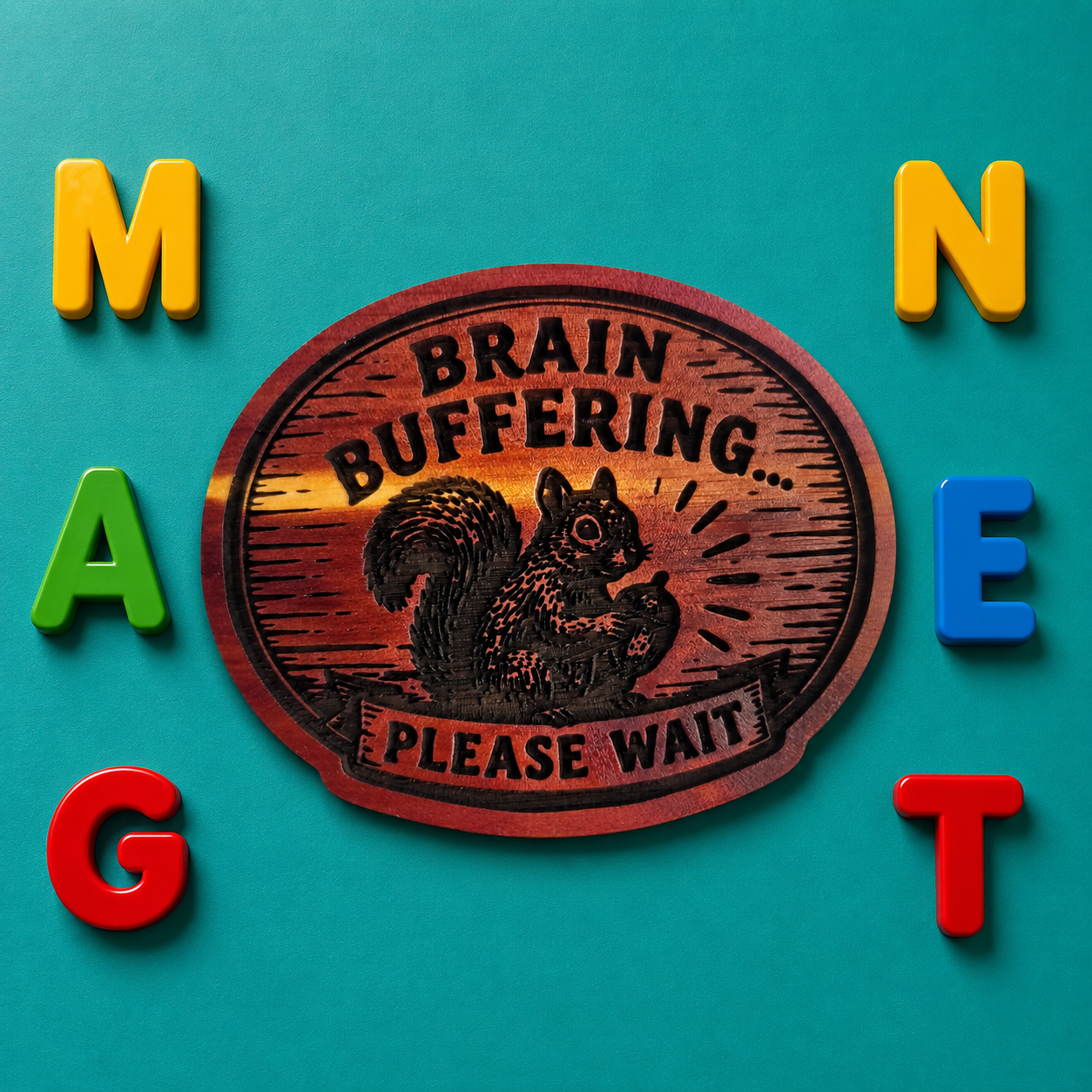 Brain Buffering Please Wait Magnet