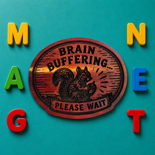 Brain Buffering Please Wait Magnet