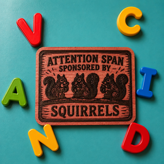 Attention Span sponsored by squirrels Magnet