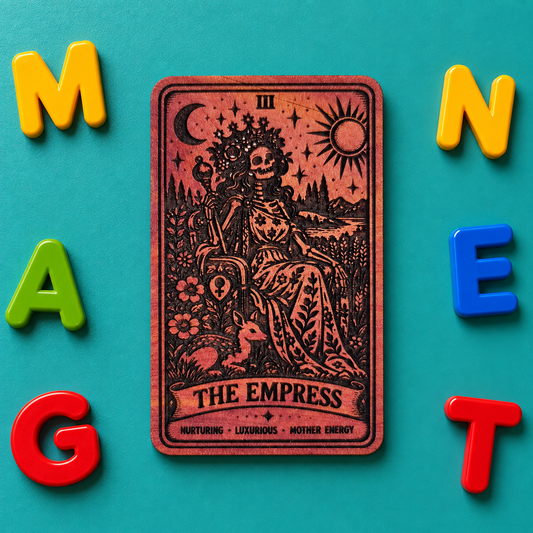 The Empress Tarot Card Magnet | Witchy Metaphysical Gift | Aromatic Red Cedar