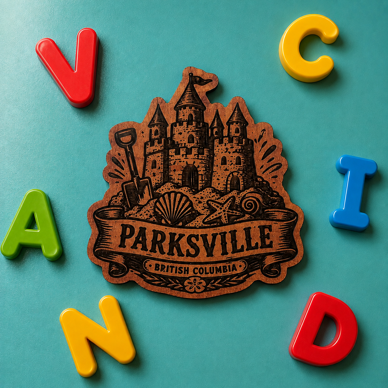 Parksville Sand Castle Red Cedar Fridge Magnet