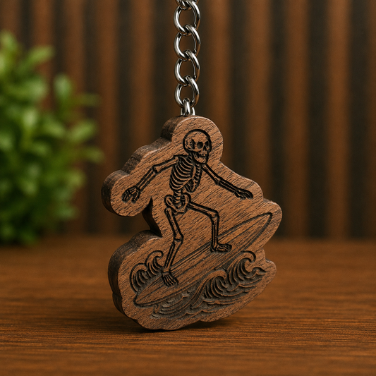 Surfer Die Keychain
