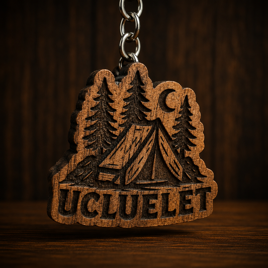 Ucluelet Camping Keychain