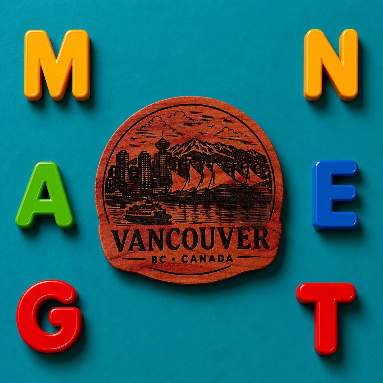 Vancouver Harbour Ferry Souvenir Fridge Magnet