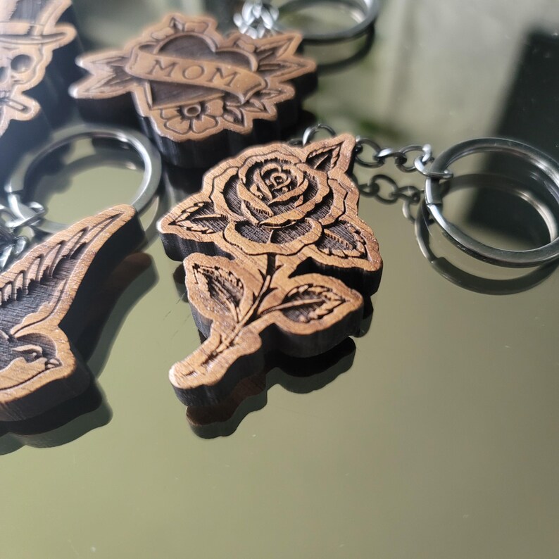 Tattoo Flash Keychain Set of 6