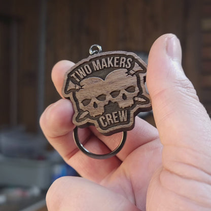 Premium Custom Walnut Keychains