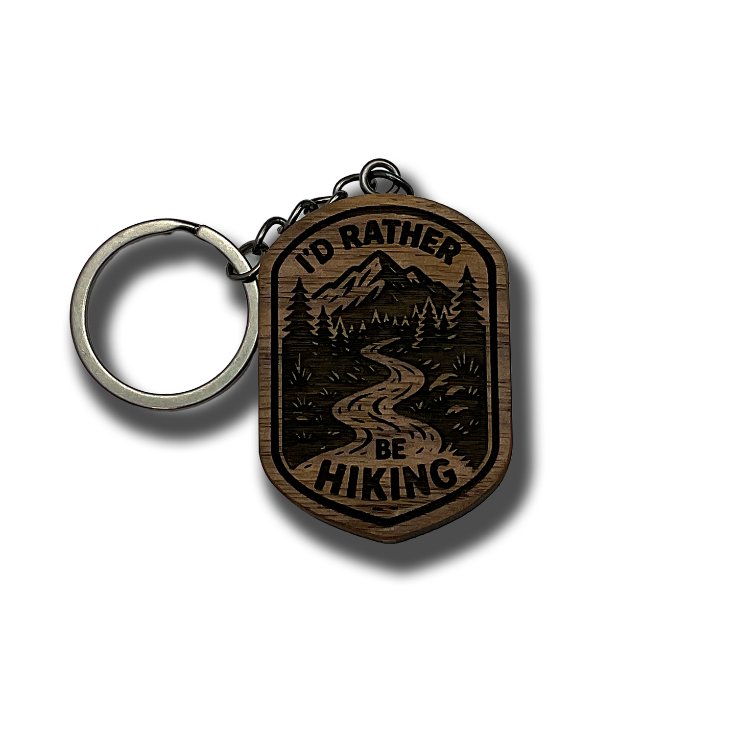 I'd Rather Be Hiking Keychain