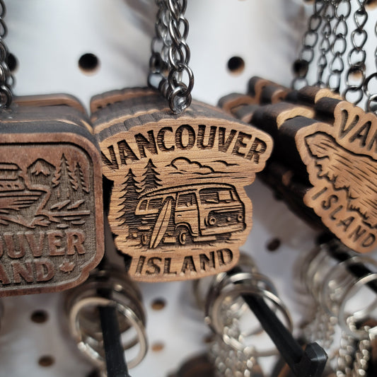 Vancouver Island Surfer Van Keychain