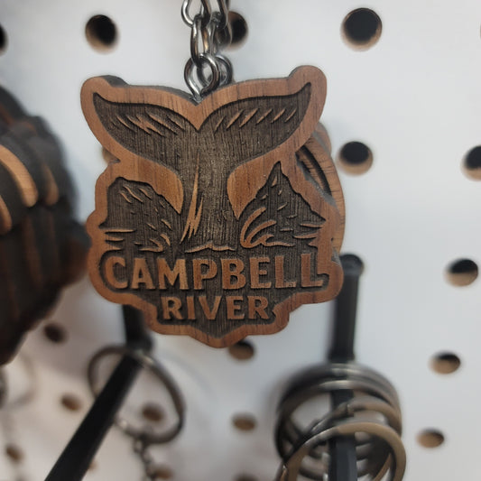 Campbell River Whale Tail Keychain