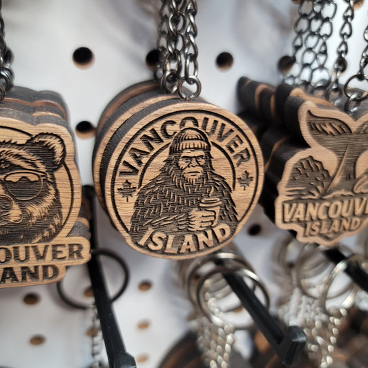 Vancouver Island Sasquatch Coffee Keychain