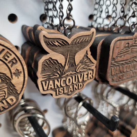 Vancouver Island Whale Tail Keychain
