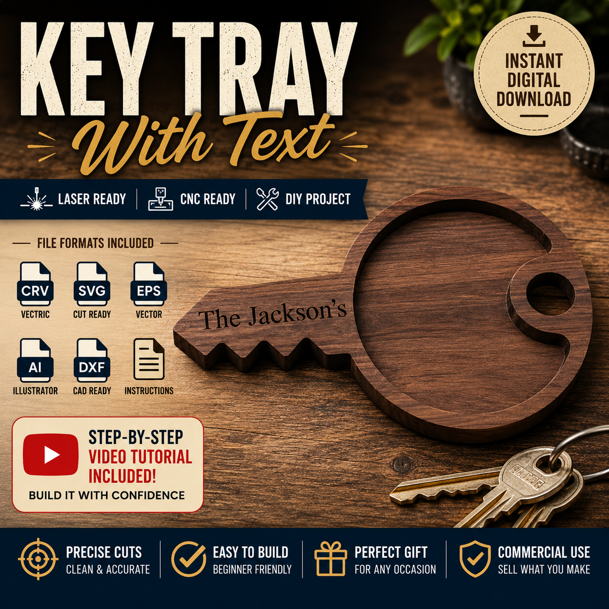 Digital Files: Key Shaped Catchall Tray.