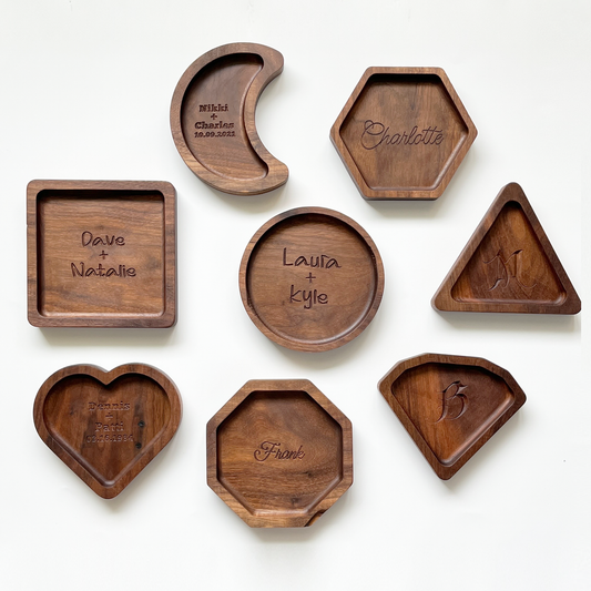 Custom Engraved Wooden Valet Tray